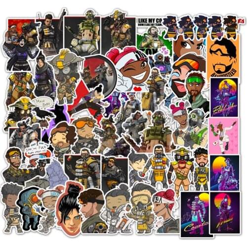 50PCS Apex Legends Game Stickers Skateboard Fridge Phone Guitar Laptop Motorcycle Travel Luggage DIY Classic Toy Cool Stickers
