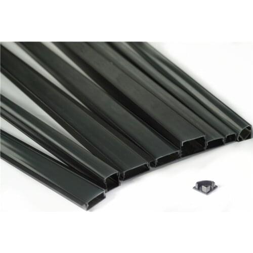 10pieces of 1m/40inch/3.3feet long black housing led aluminium profile,matte black cover for decoration strip bar light channel