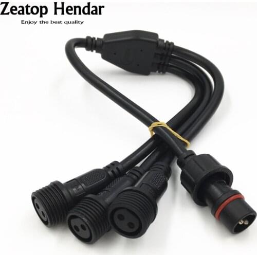 10Pcs M16 Waterproof Cable 2 3 Pin 1 Male to 2 3 4 5 Female Y Splitter Adapter Plug IP65 for LED Strips Light Connector