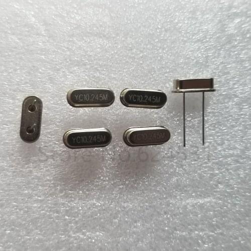 10pcs Genuine HC-49S-line passive quartz crystal oscillator type 10.245MHZ 10.245M