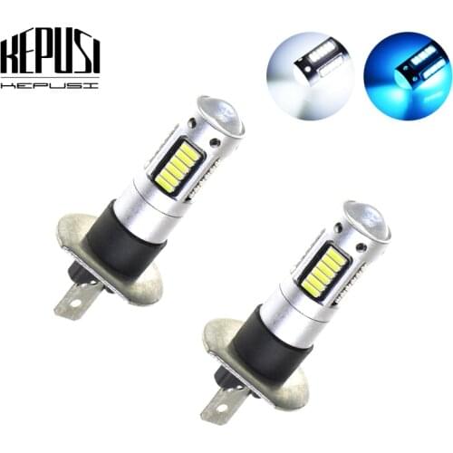 2pcs H1 Super Led Bulbs Auto lights car led bulbs Car Light Source DC 12V White blue led Fog Lamp Car styling