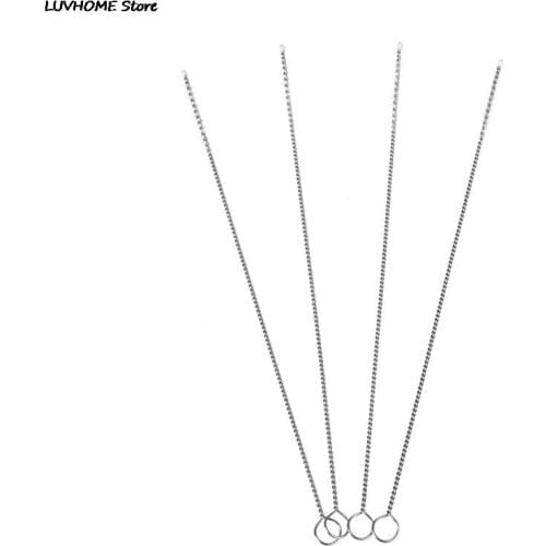 Straw Brush 4PCS Reusable Stainless Steel Drinking Straws Cleaning Brush Cleans Alink Nylon Skinny Pipe Tube Cleaner