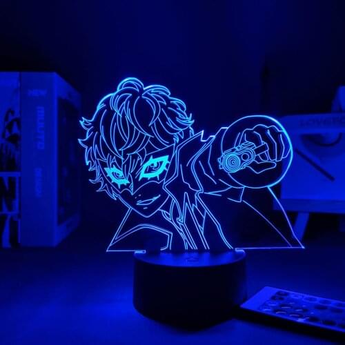 Anime Persona 5 Joker for Kids Bedroom Decor Night Light Brithday Gift Manga Room Desk Led Light Persona 5 3d Lamp For home