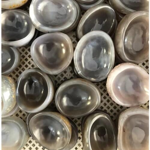 Natural Grey Agate Bowl With Crystal Stone Healing Home Decor