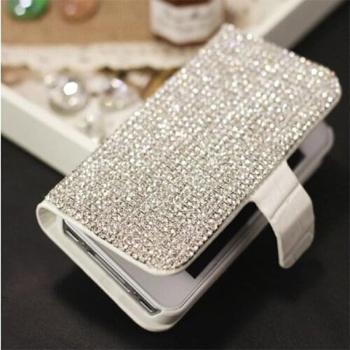 Luxury Fashion Full Bling Diamond Flip Wallet Leather Case Cover For iPhone 12 Mini 11 Pro XS Max XR X 8 7 Plus SE 2020