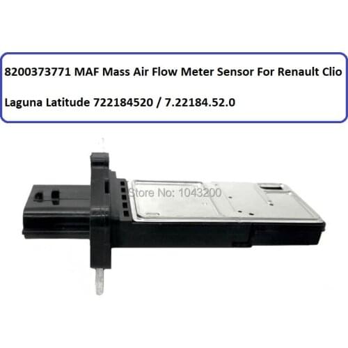 8200373771 MAF Mass Air Flow Meter Sensor For Renault Clio Laguna Latitude 722184520 / 7.22184.52.0 / 82 00 373 771