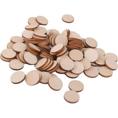 200pcs 20x3mm Mini Wooden Rounded Embellishment Cardmaking DIY Crafts Decor