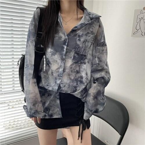 Cheap wholesale 2021 spring summer autumn new fashion casual chiffon women shirt woman female OL button up shirt At2677M