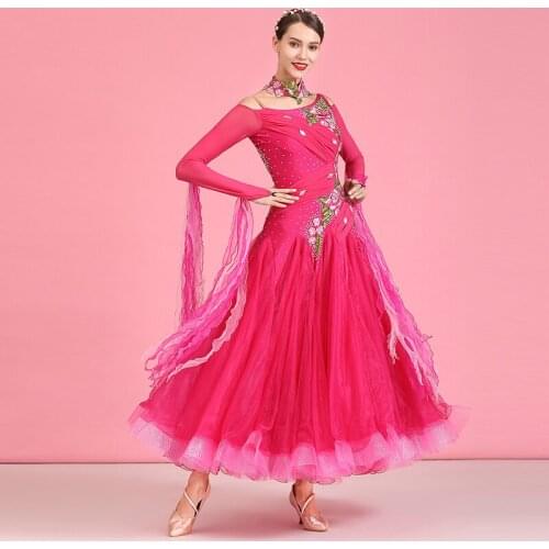 Elegant Ballroom Dance Competition Dresses Women Waltz Standard Dance Foxtrot Performance Clothing Ladies Tango Outfit DC3555