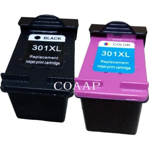 2 Pack Refilled hp301 301XL CH563EE CH564EE ink cartridges for Compatible HP Deskjet 2510 2514 2540 2514 2544 2549 2547 Printer
