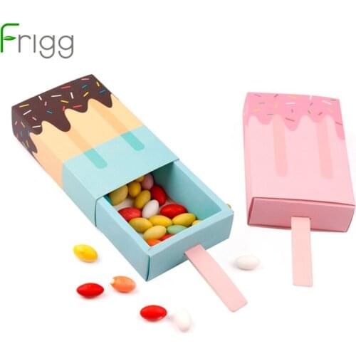 Frigg 10pcs Boxes For Candy Box Ice Cream Wedding Paper Candy Box Wedding Decor Wedding Gifts Baby Shower Supplies Party Favors