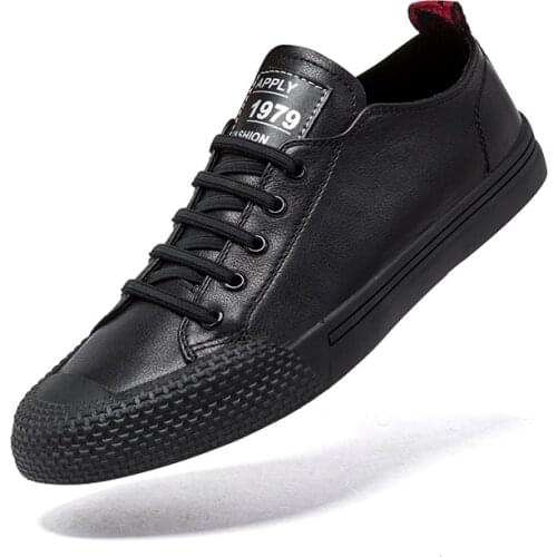 Genuine Leather Mens Shoes Fashion Mens Sneakers Casual Flats Men Spring Outdoor Designer Leisure Walk Comfortable Men Sneaker