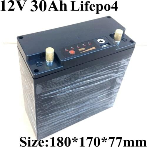 Deep cycle batteries 12V 30Ah lifepo4 lithium iron solar battery pack high power for accu bateria 12v 20ah akku bateria pack
