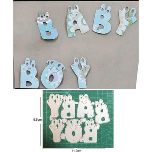 2021 metal cutting dies cut die mold Letter dies Baby Boy Decoration Scrapbook paper craft knife mould blade punch stencils dies