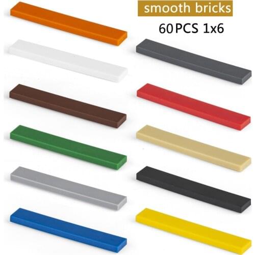 Moc Creative Enlighten Brick 1x8 60pcs DIY Enlighten Classic smooth Building Blocks Compatible with Assembles Particles