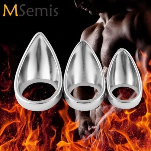 Men Metal Chastity Cage Penis Ring Massaging Cockring Delay Lasting Ejaculation Stretcher Male Masturbator Cock Rings Sex Device