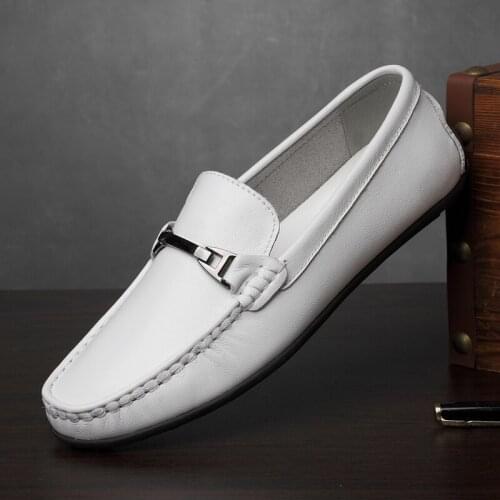 Men Casual Shoes Mens first layer Leather Fashionable Business Shoes all-match wear-resistant breathable Outdoor loafers