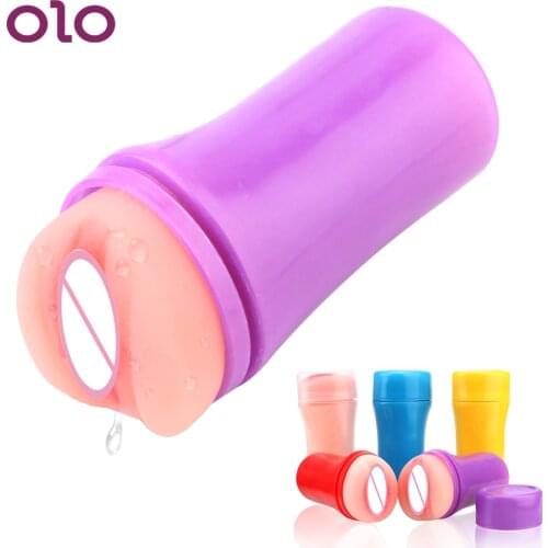 OLO Male Masturbation Cup Realistic Vagina Soft Tight Pussy Aircraft Cup 3D Artificial Vagina Fake Anal Male Masturbator