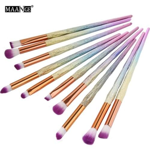 NEW 10pcs Makeup Brushes Sets Maquiagem Foundation Powder Cosmetic Blush Eyeshadow Women Beauty Glitter Make Up Brush Tools