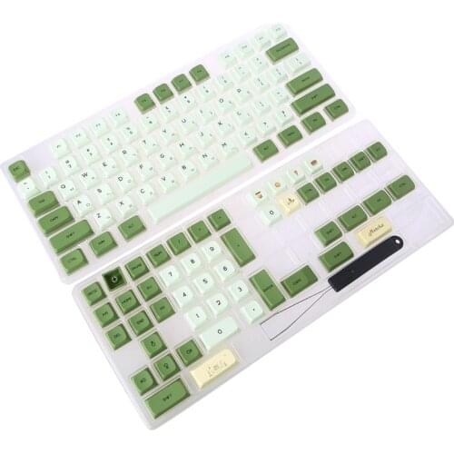 XDA V2 matcha green tea Dye Sub Keycap Set thick PBT for keyboard gh60 poker 87 tkl 104 ansi xd64 bm60 xd68 xd84 xd96 Janpanese