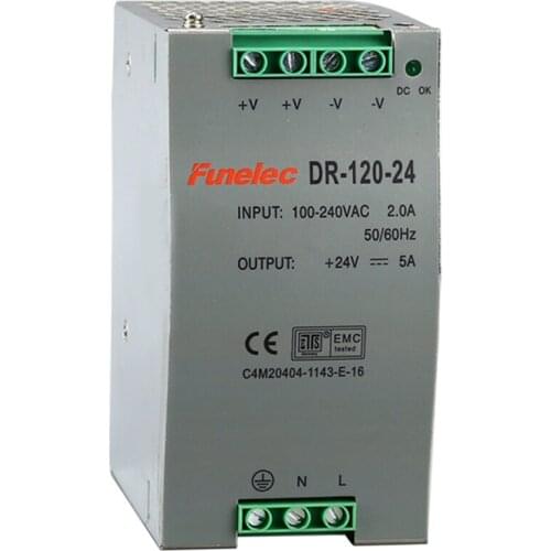 Switching power supply 120W Din rail mounting DR-120-24V5A AC DC converter single output 12V10A48V2.5A power supply for led