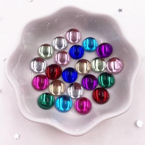 Clear Multi Size Shiny AB Resin Round Flatback Rhinestone Scrapbook DIY Wedding Applique Ornament Crafts SL28