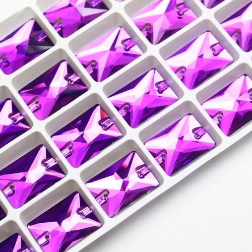 Rectangle Sewing Diamond K5 Glass Stones Glitter Crystal DIY Craft Sew On Rhinestone Sewn For Clothes Wedding Dress Accessories