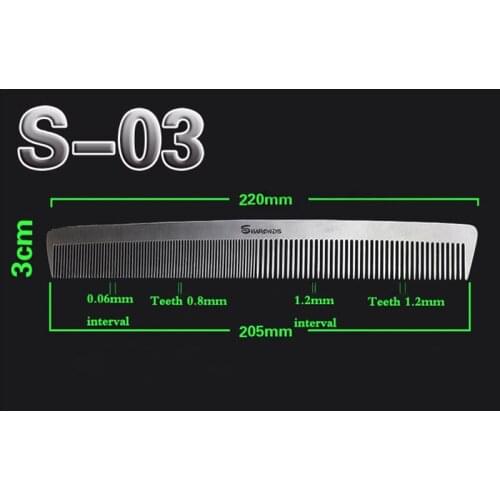 Haircut comb, 100% handmade stainless steel haircut comb, professional beauty steel comb D-b1 3 design