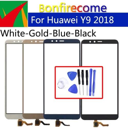 5.93" TouchScreen For Huawei Y9 2018 Touch Screen Glass For FLA-AL00 FLA-AL10 FLA-AL20 Digitizer Panel Lens Sensor Replacement