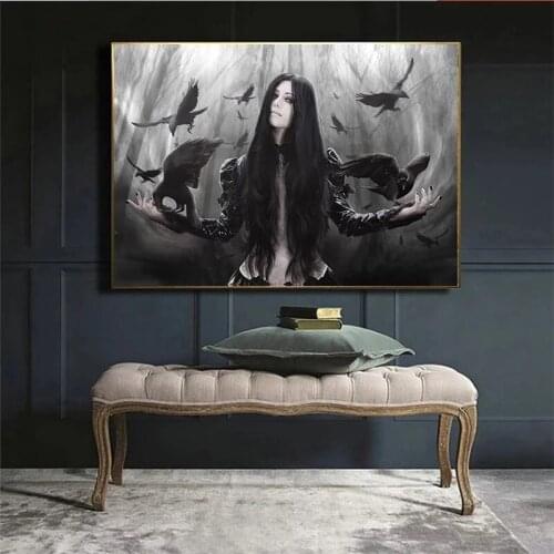 Modern Simple Black and White Dancer Print Poster Decor Angel Girl Canvas and Painting Wall Picture Art Home Decoration No Frame