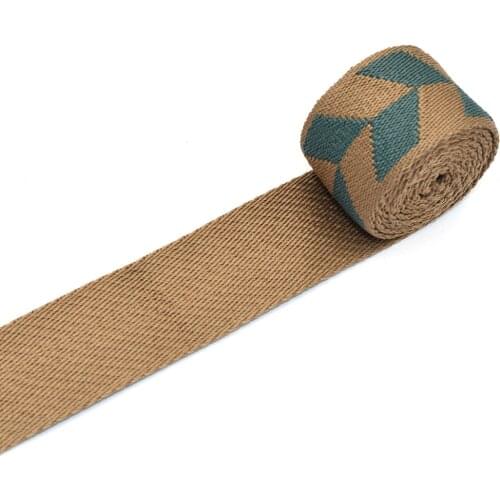 1.5" Fabric Belt Jacquard Ribbon Knit Tape Ribbon Canvas Webbing Geometric Pattern Webbing Bag Webbing Bag Craft Textile Sewing