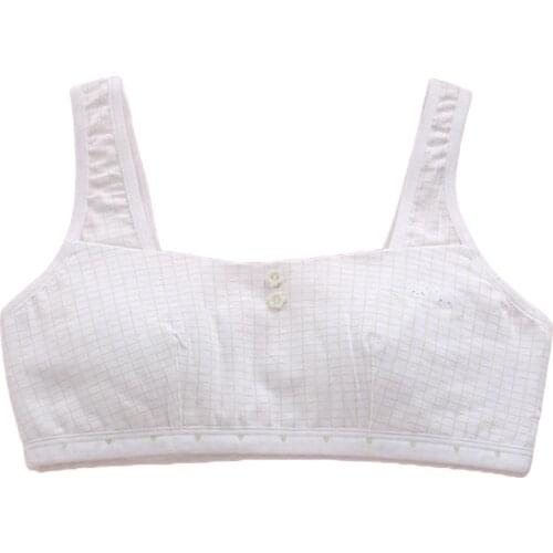 Crop Tops with Sponge Pad Padded Girls Sports Training Bra Soft Underwear for Pu R7RB