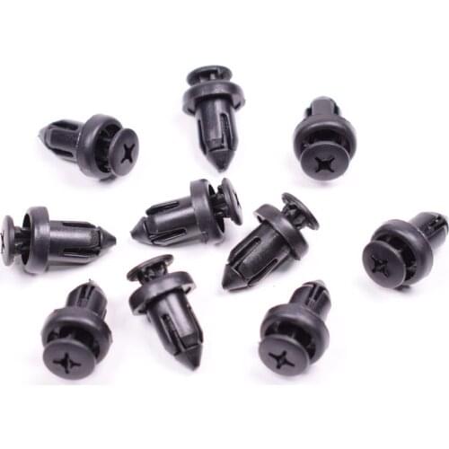 YAQUICKA 100Pcs 9mm Car Bumper Fender Liner Push Type Retainer Fastener Rivets Clip For Nissan Honda