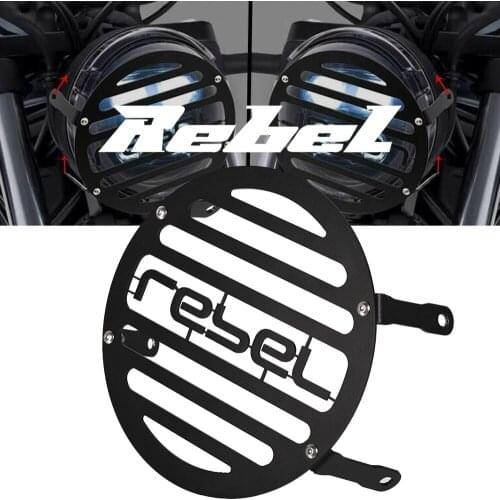 Motorcycle CNC Headlight Guard Protection Cover Protector Grille FOR HONDA REBEL500 REBEL300 CM500 CM300 CMX500 CMX300 2020-2021