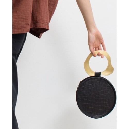 Women Handbags Retro Serpentine Chain Round Printed Small Pu Snake Leather Shoulder Crossbody Bags Female Messenger Bag