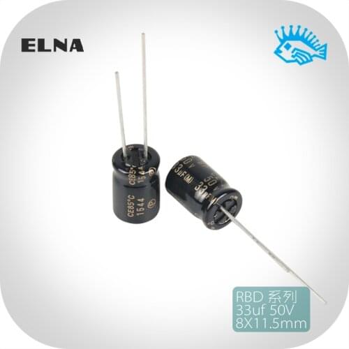10pcs/100pcs ELNA 33uf 50V33uF CE-BP RBD fever audio non-polar electrolytic capacitor 8x11.5mm