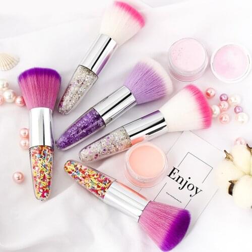 3 Styles Professional Nail Art Dust Brush Makeup Brushes Nail Art Care Soft Remove Dust Acrylic Rhinestones Handle Beauty Tools