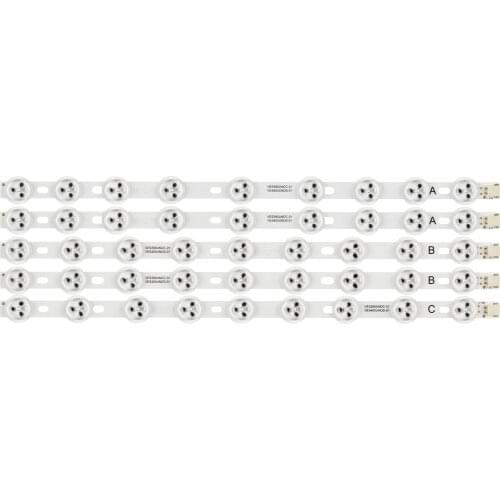 5pcs/set 355mm New Replacement LED Strip 40" NDV REV1.0 A B C For VES390UNDC-01 VES400UNDC-01 VES400UNDS-02 VES400UNDS-03