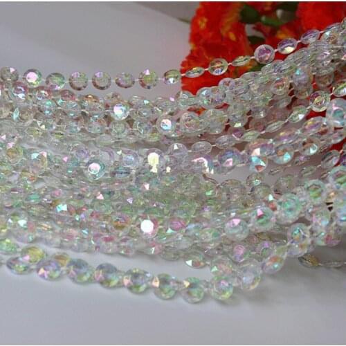 Acrylic Colorful Crystal Beads String Chain Beautiful Garland Strands for Christmas Tree Hanging Wedding Party Decorations