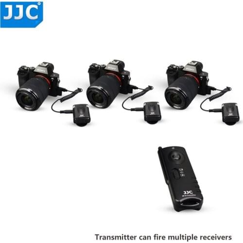 JJC Camera 16 Radio Channels Shutter Release Cord 433MHz RF Wireless Remote Controller for SONY RXA7III/A6000/A6300/A6500/A7S II
