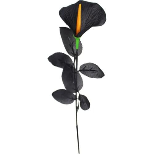 Bouquet Simulation Flower Calla Lily Fake Flowers Living Room Decoration Home Decor Real Touch Black 47cm Wedding Bouquets