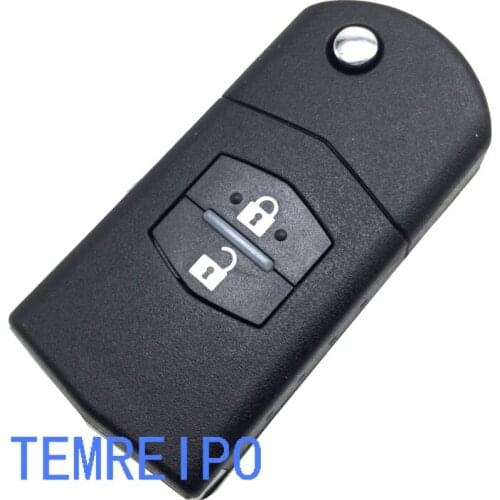 2 Buttons Flip Remote Key Case Shell for Mazda 2 3 5 M6 Replace Original Flip Mazda Key Shell()