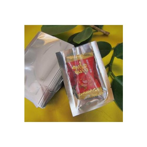 DHL 8*12cm 1300Pcs/Lot Open Top Silver Aluminium Foil Clear Bag Heat Seal Vacuum Pouches Packaging Bag Food Storage Packing Bags