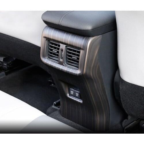 For Toyota RAV4 XA50 2019 2020 Rear Center Armrest Air Condition Outlet Vent Frame Cover Trim Sticker Car Garnish Accessories