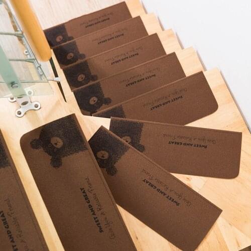 Home Decor Stairway Floor Carpets Non Slip Stair-Steps Mats Self-Adhesive Stair Stickers No Glue Feet Rugs In Staircase 55*22cm