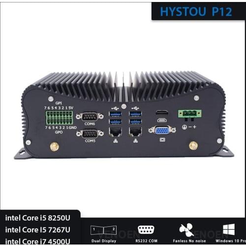 HYSTOU dual lan intel core i5 8250u GPIO mini pc core i7 8250U I5 7267U with LPT Industrial pc i5 4200u desktop VGA HDMI HTPC 4G
