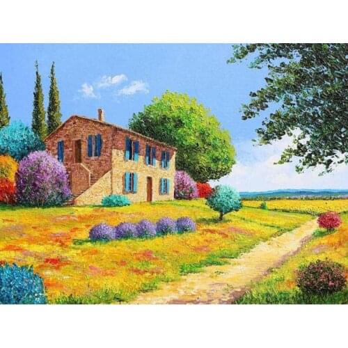 5D DIY Diamond Embroidery House Full Square Diamond Painting Village Landscape Cross Stitch Mosaic Home Decorations