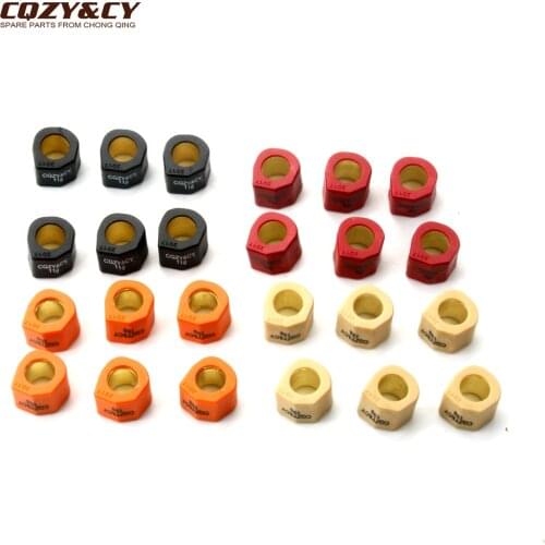 6PC Racing Performance Roller Set Sliders 20x17mm for Aprilia Leonardo 125 150 Scarabeo 125 Scarabeo Mot Rotax 200