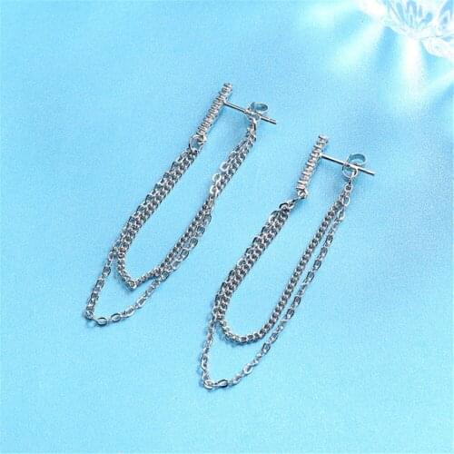 Trendy rear hanging stars Tibetan sliver drop earrings for women long earrings fashion jewelry 2019 statement brinco SE734