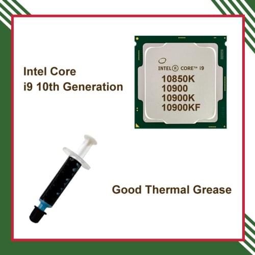 NEW i9 10900 Processors with CPU Thermal Grease Intel Core i9 10th Generation i9 10850K 10900K CPU with Thermal Paste PC Parts